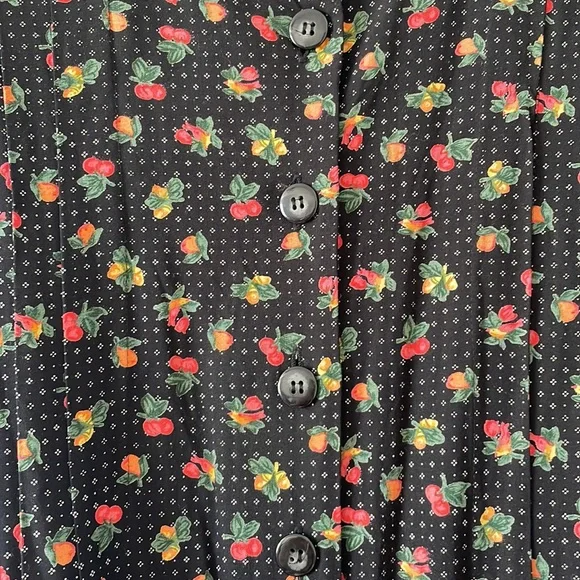 Darian Petite Vintage Fruit Jumpsuit Size 6 - Picture 4 of 9